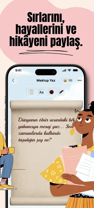 Letbird mektup yazma ekranı